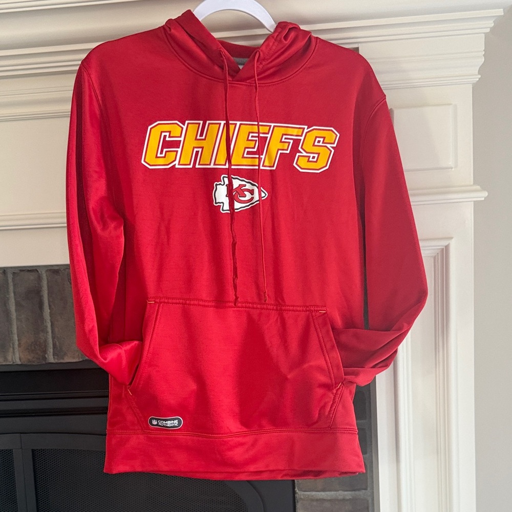 Nike Red Chiefs Pullover Hoodie with Yellow & White Logo